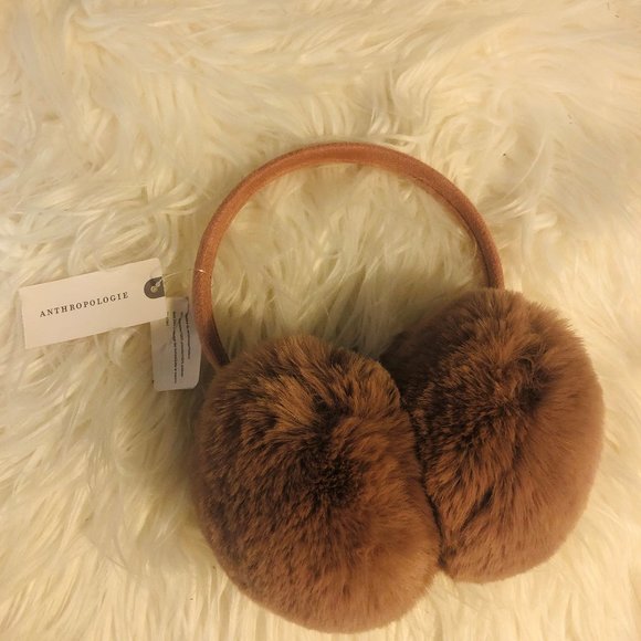 Anthropologie Accessories - Anthropologie Mauve/pink/purple furry earmuffs